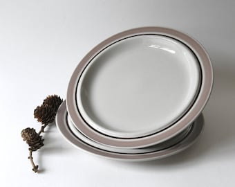 Arabia Finland KORALLI. Two Plates. By Ulla Procope and Raija Uosikkinen. Scandinavian Mid century modern tableware