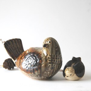 Joseph Simon Søholm. Paar Steingut Vogel Figuren. Dänische Studio Keramik. Søholm MCM
