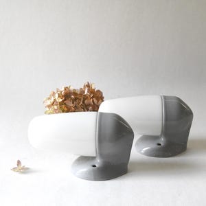Wilhelm Wagenfeld Bathroom Lamps. Two Porcelain Sconces by Lindner Leuchten. Beautiful wall lamps. Scandinavian mid century lighting