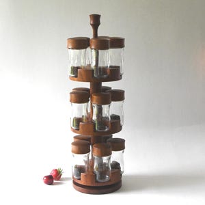 Digsmed Denmark. Teak Spice Rack, Danish Design 1960s. Teak and