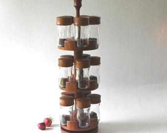 Digsmed Denmark。チーク材のスパイスラック、1960年代のデンマーク