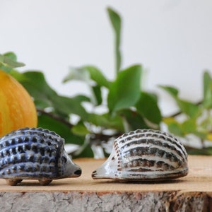 Hjorth Denmark. Pair Hedgehogs by Gertrud Kudielka. Iconic Ceramic