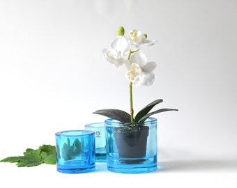 イッタラ・マリメッコ 3個セット。KIVIガラスキャンドルホルダー