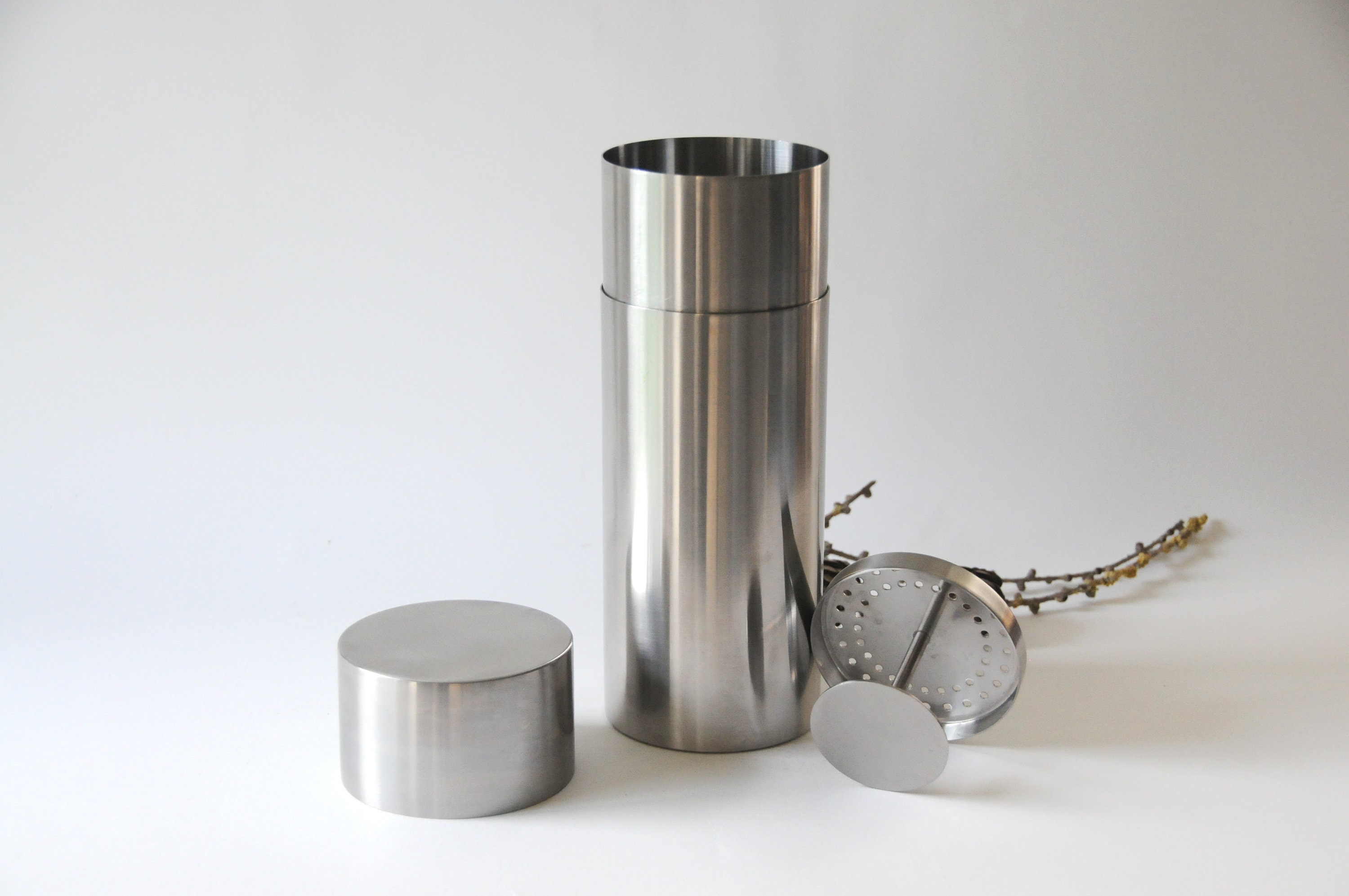 貴重STELTON Cylinda-Line ソルト、ペッパー、マスタードセット STELTON Cylinda-Line ソルト、ペッパー、マスタードセット