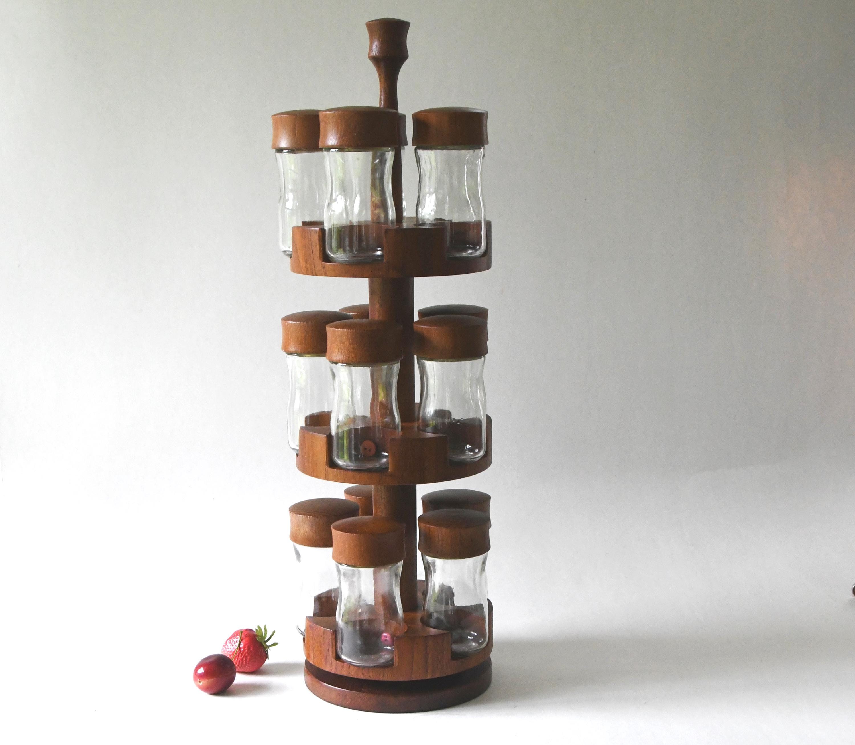 Digsmed（ディグスメッド）　スパイスラック Digsmed Denmark。チーク材のスパイスラック、1960年代のデンマーク