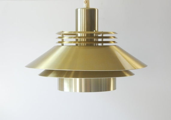 Danish Modern brass pendant Vintage hanging Lamp Contemporary Danish design