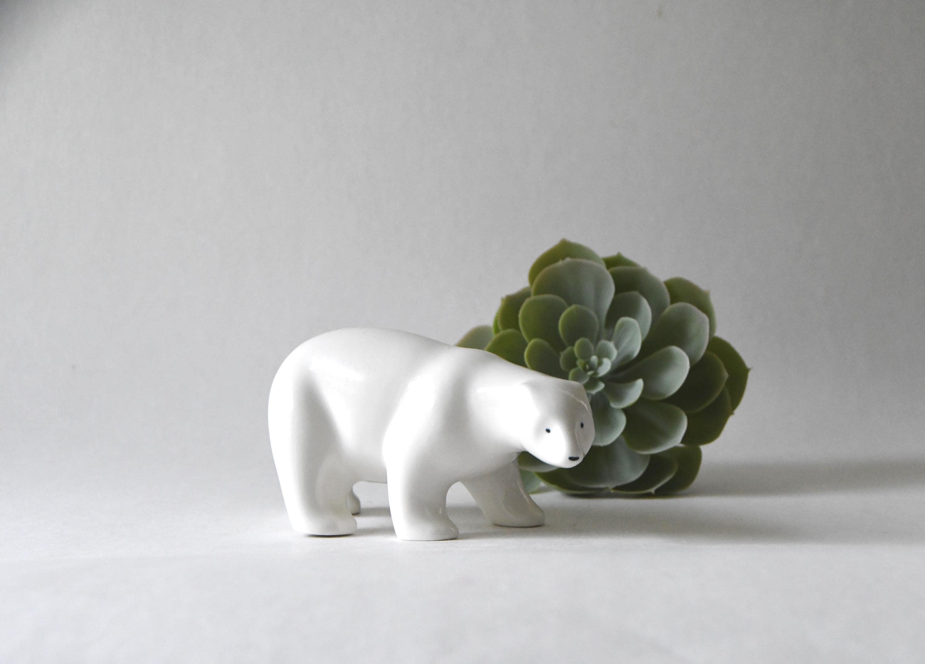 アラビア Polar bear フィギュリン Father 艶なし アラビアPolar