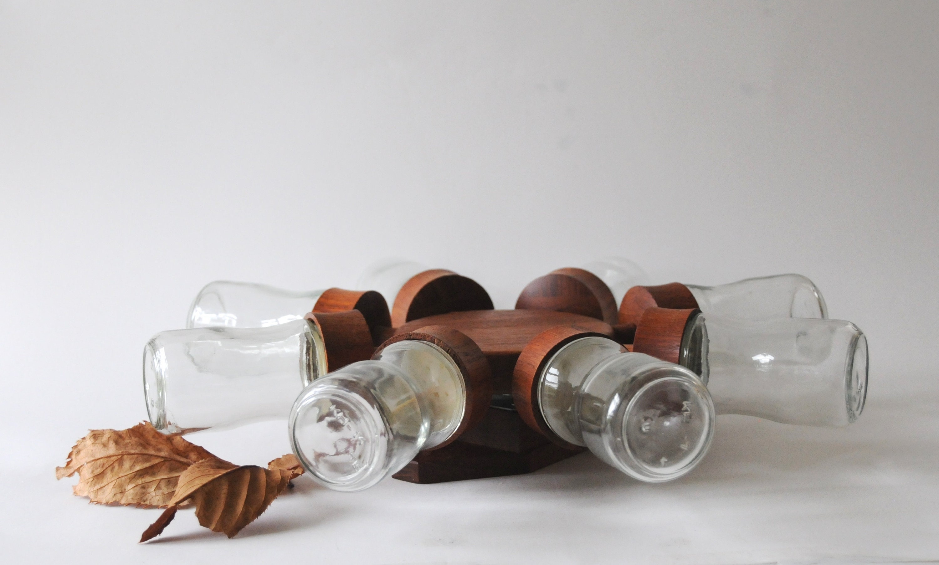 Digsmed Denmark. Teak Spice Wheel. Spice Rack Danish Design 1960s