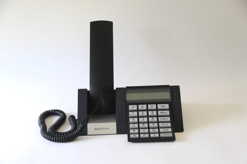 Téléphone Beocom 2500. Téléphone moderniste analogique noir filaire. BANG & OLUFSEN. Décor de bureau moderne danois. cadeau vintage pour lui image 1
