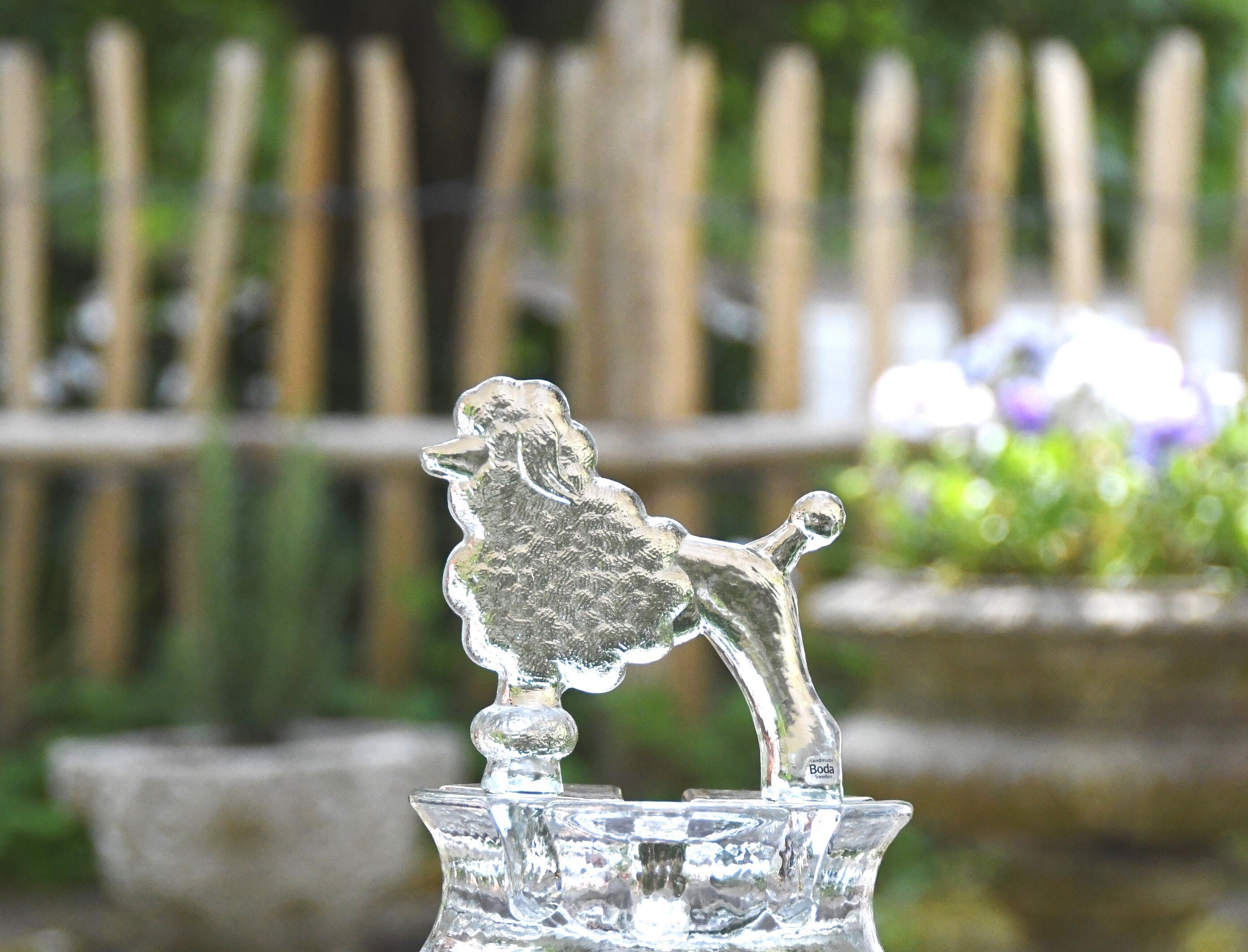 Kosta Boda. Poodle by Bertil Vallien. Excellent Swedish Modernist