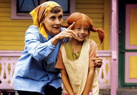 Pippi Longstocking by Astrid Lindgren. 3 Collectible Vintage