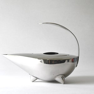 Teekanne Bodum. Naoko-Edelstahl. Alladins Lampe Teekanne 1980er Jahre Moderne skandinavische Küche