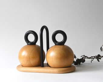Nissen Denmark. Salt and Pepper set. Modern Salt Pepper grinders. Danish Minimalist design. Mid century modern Decor