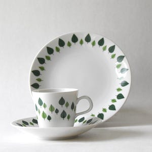 Rörstrand PARK. Cup, Saucer and Plate. Rare Coffeecup by Carl-Harry Staalhane. Mid Century Scandinavian modern. Collectible