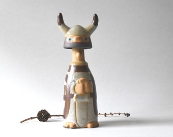 Stogo Viking Figure. Danish Modern design. STOGO. Handmade pottery by Herluf Gottschalk-Olsen. Scandinavian Rustic Stoneware