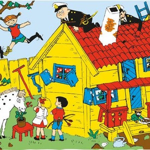 Pippi Longstocking House. Astrid Lindgren Collectible Vintage Toy. Swedish Kids room decor image 9