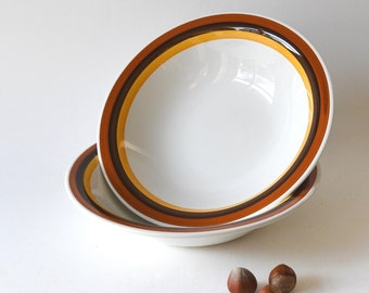 Rörstrand Sweden. Two FOCUS deep plates. Carl-Harry Stalhane. Pair Fokus Cereal / soup bowls - Fokus in exellent Condition