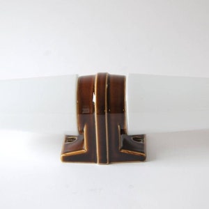 Sigvard Bernadotte IFÖ Double Sconce: Mid-Century Modern Brown Bathroom Lamp