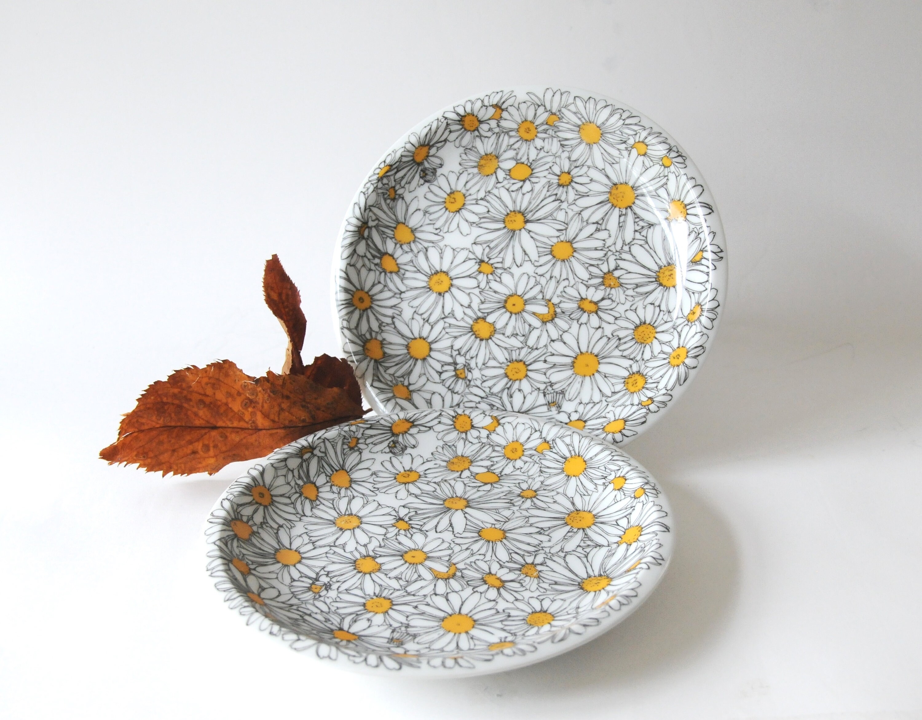 IKEA Plates. Two Deep Daisy Plates by Marguerite Walfridsson