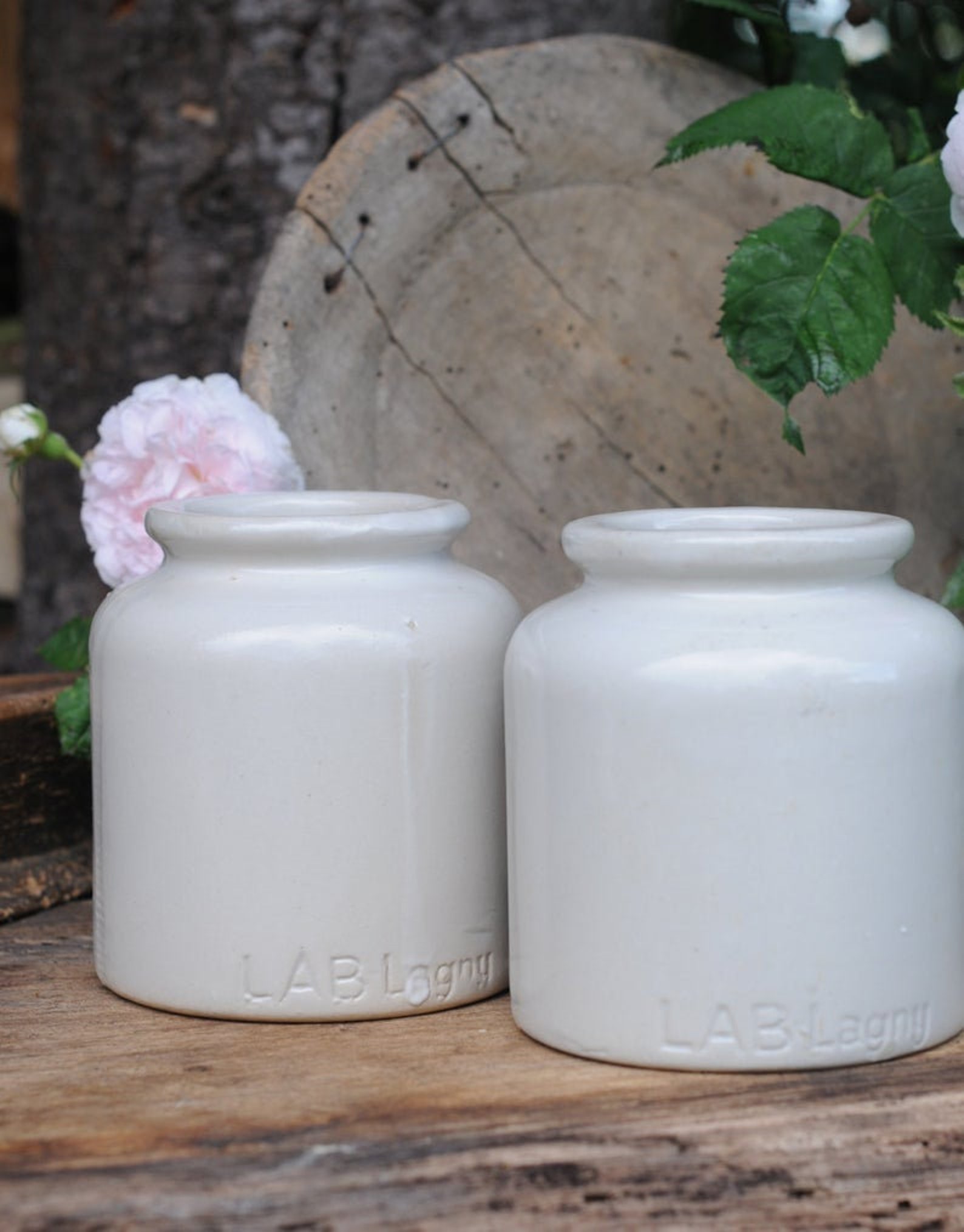 Antique French Mustard Jars. White Ironstone. Rustic kitchen Etsy