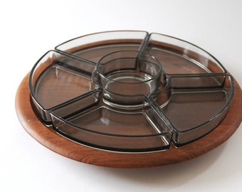 食器 DENMARK DIGSMED DESIGN Digsmed Denmark. Teak Serving Tray. Danish Design Lazy Susan