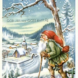 BUTTICKI de Noël scandinave Tomte / Gnome / Mom Elf Décorations en bois rétro suédoises pour les vacances de Noël image 9