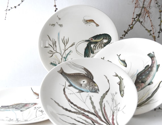 Fischteller , Johnson Brothers England. Ovale Form. Design No 1 - 7 Sammlerstück
