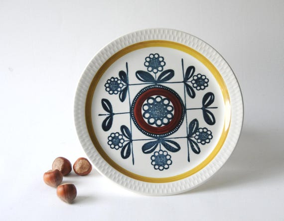 Stavangerflint Norway. KON TIKI Dinnerplate. Design by Inger Waage