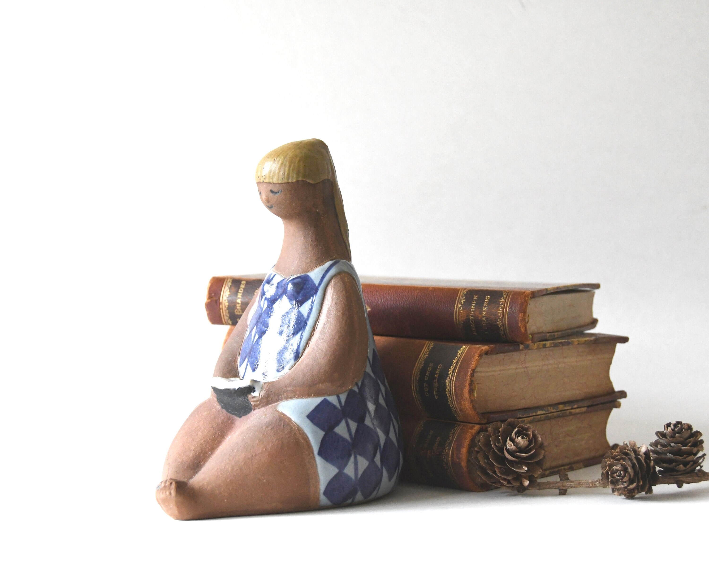 Lisa Larson Gustavsberg Sweden. Amelia Figurine. Vintage ABC Girl