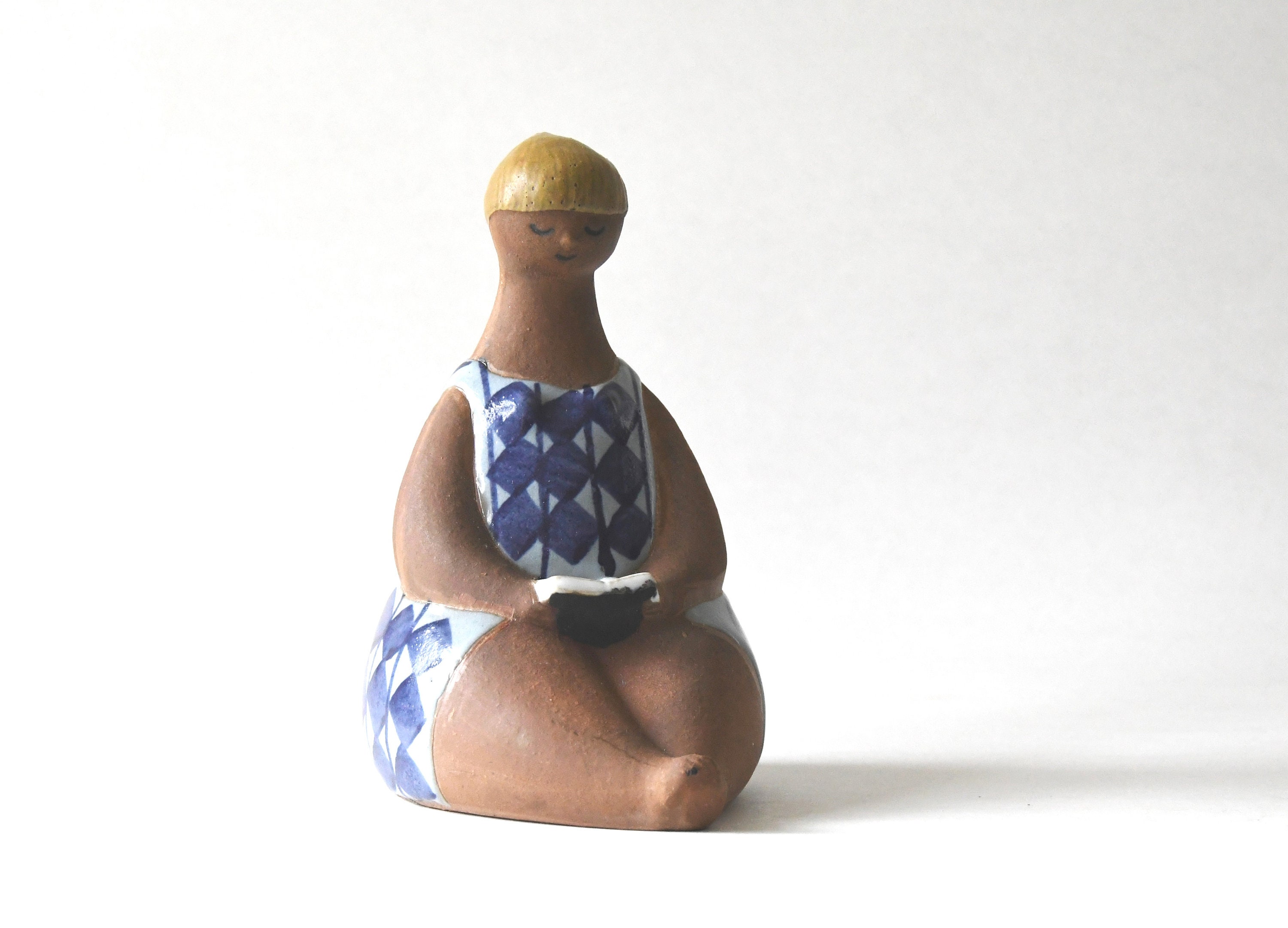 Lisa Larson Gustavsberg Sweden. Amelia Figurine. Vintage ABC Girl