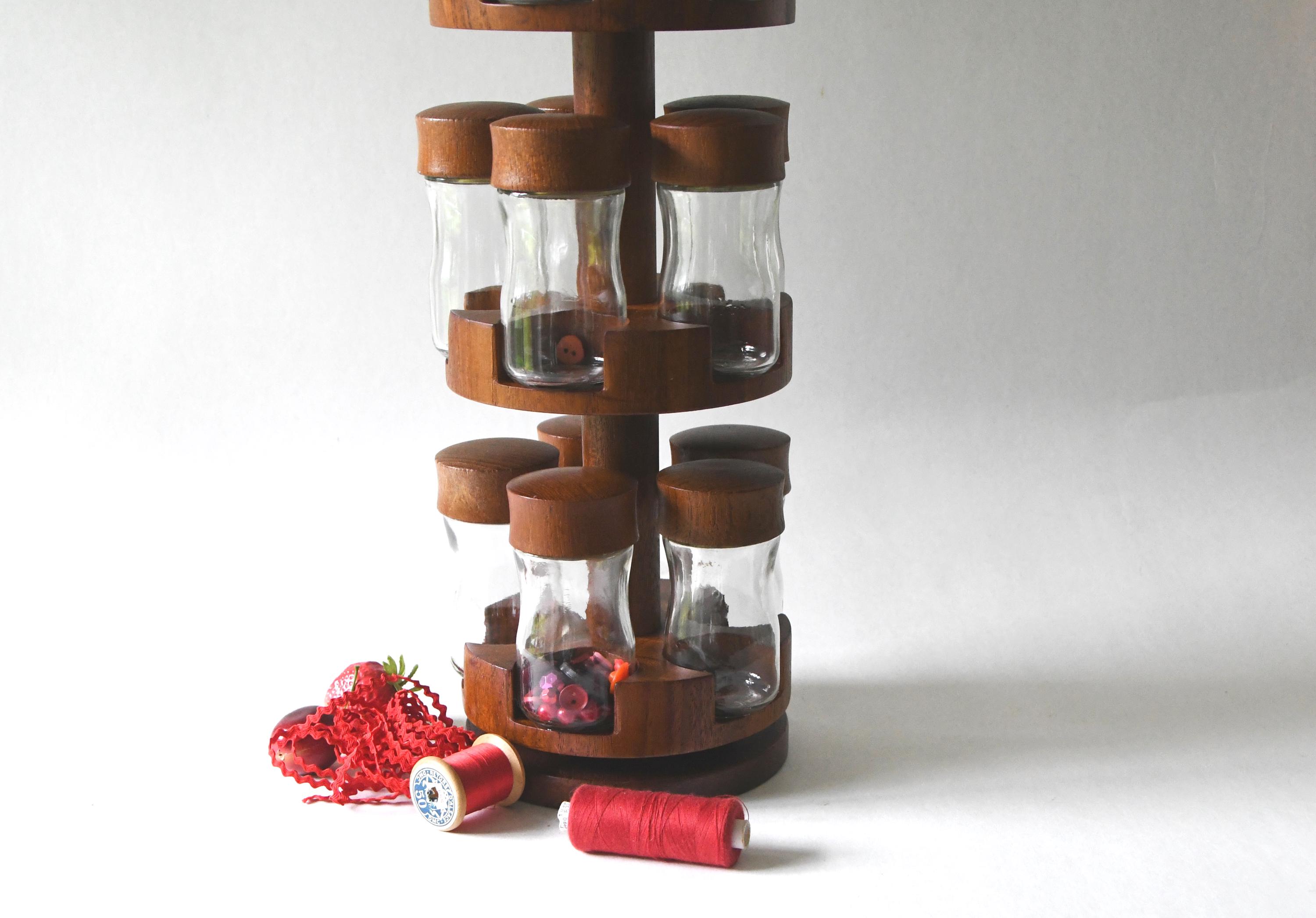 Digsmed（ディグスメッド）　スパイスラック Digsmed Denmark。チーク材のスパイスラック、1960年代のデンマーク