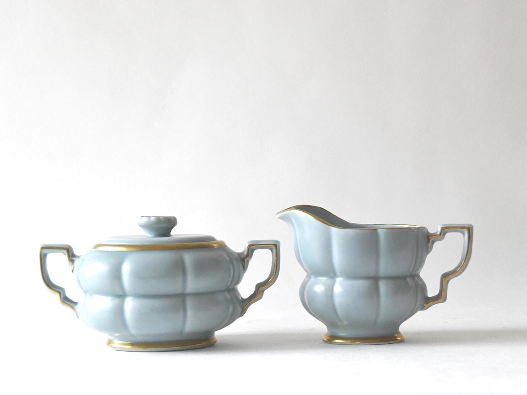 Gefle/Upsala Ekeby＊Tulip＊Pottery art・* Gefle Sweden. Art Deco Set by Percy for Upsala-ekeby / Gefle
