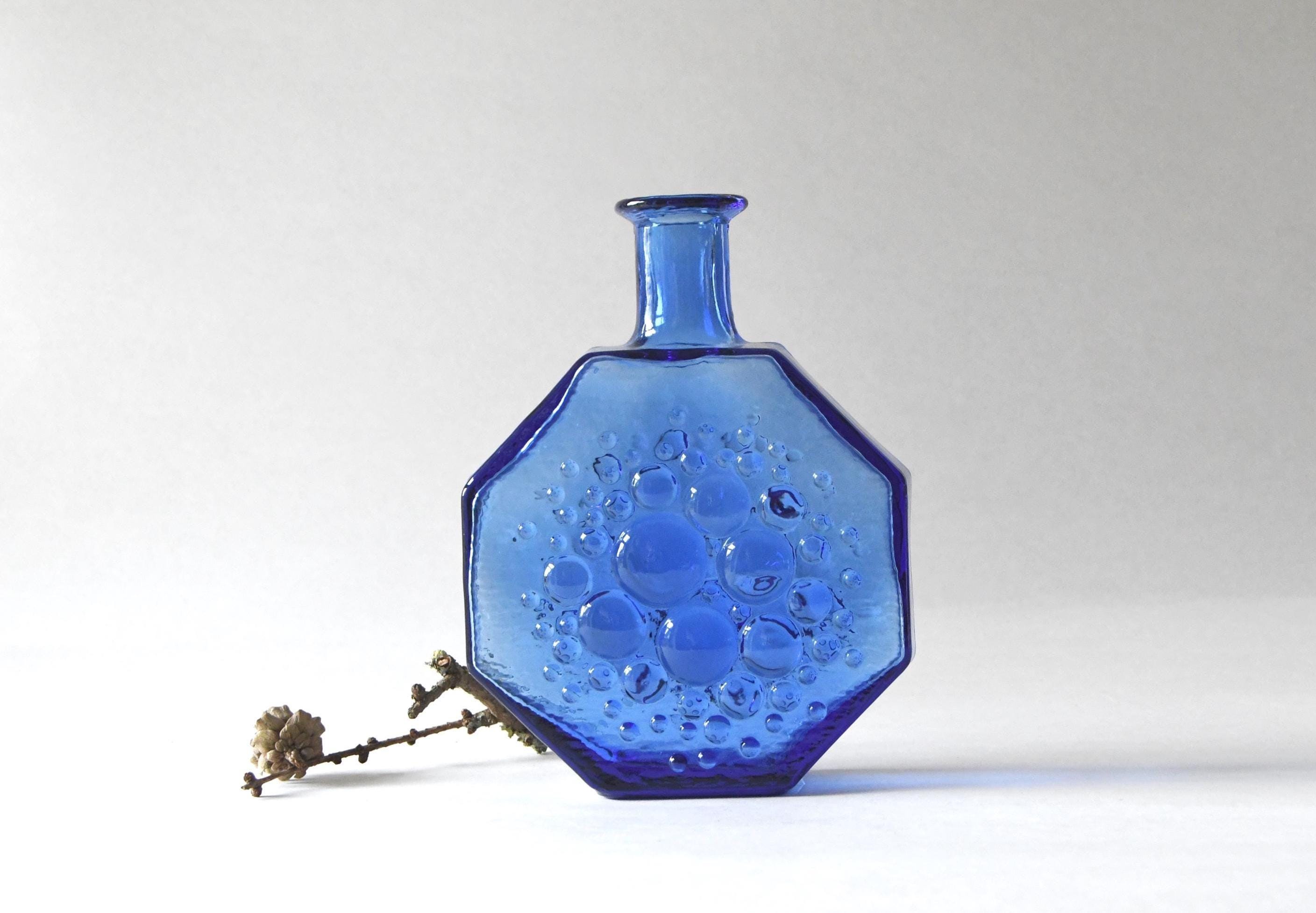 Nanny Still Stella Polaris Blue Glass Vase – Riihimäen Lasi 1967