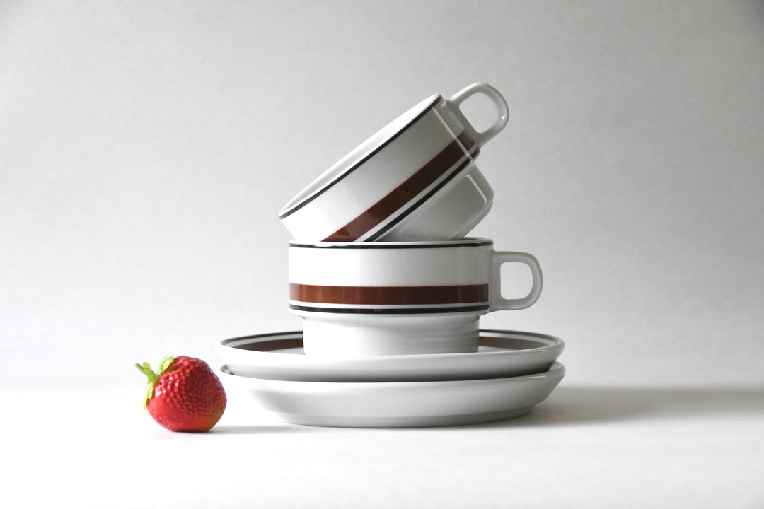 Scandinavian Modern. Sports Tea Set. Ikea Retro Tea Cup and Etsy