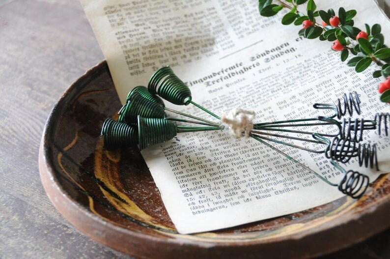 Christmas Tree Candle Holders. Six Counter Weight Bell Etsy