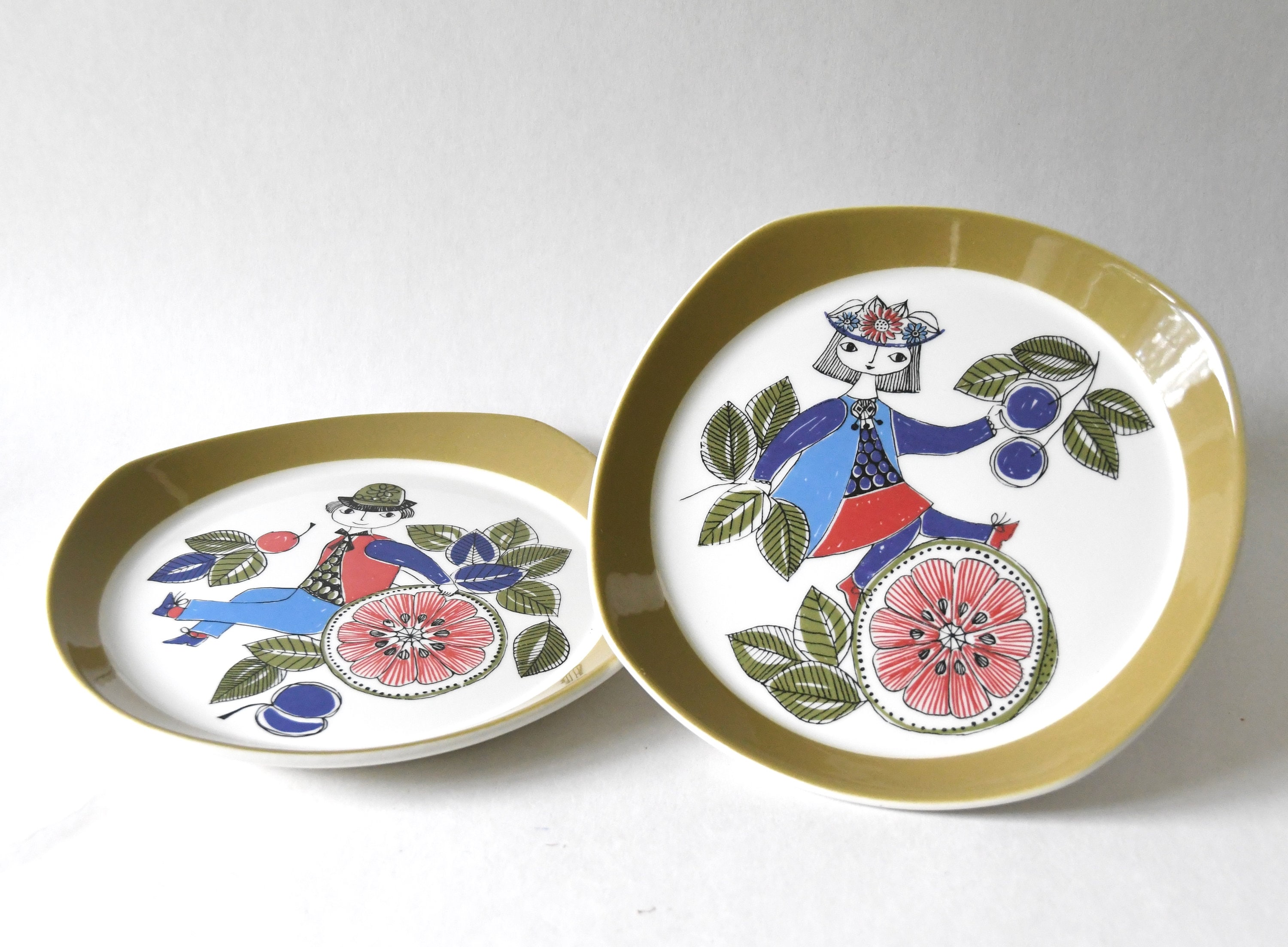Figgjo Plates. 2 X CORSICA Lunch Plate. Turi Design. Mid-century