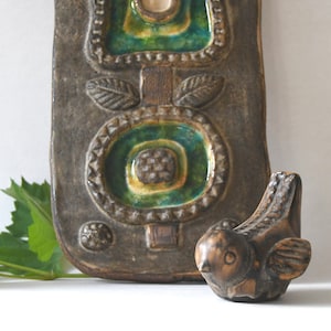 Irma Yourstone Ceramic Bird. Lerlaxen Szwecja. Piękna skandynawska figurka nowoczesnego Birdie. Ceramika Modernist Art. Nordycki szwedzki design