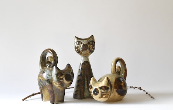 Soholm Stoneware Cat Figurines – Joseph Simon Danish Design, Set