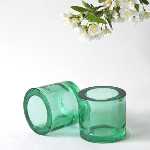 Iittala: A Rare Mondongreen KIVI Votive, Produced by Marimekko