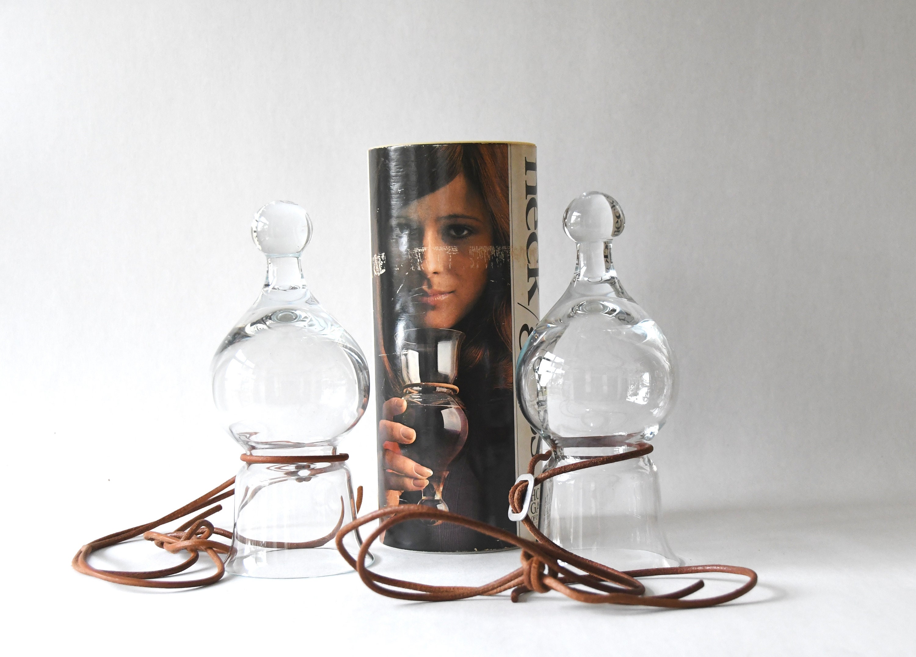 2 Holmegaard Neck Glasses by Christer Holmgren. Danish Design 