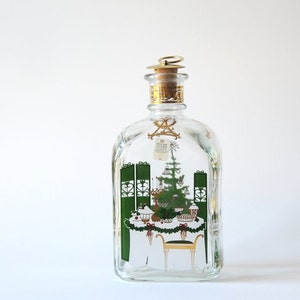 Holmegaard Christmas liquor glass bottle 1996. Design by Michael Bang and Jette Frölich. Scandinavian vintage collectible Christmas Decor image 3