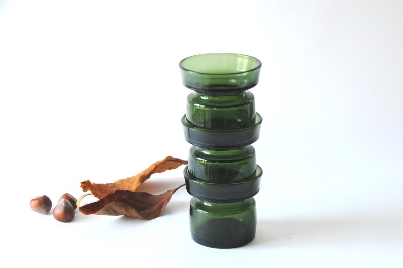 Quistgaard Green Glass Candleholder / Plant Pot - Thumbnail 5