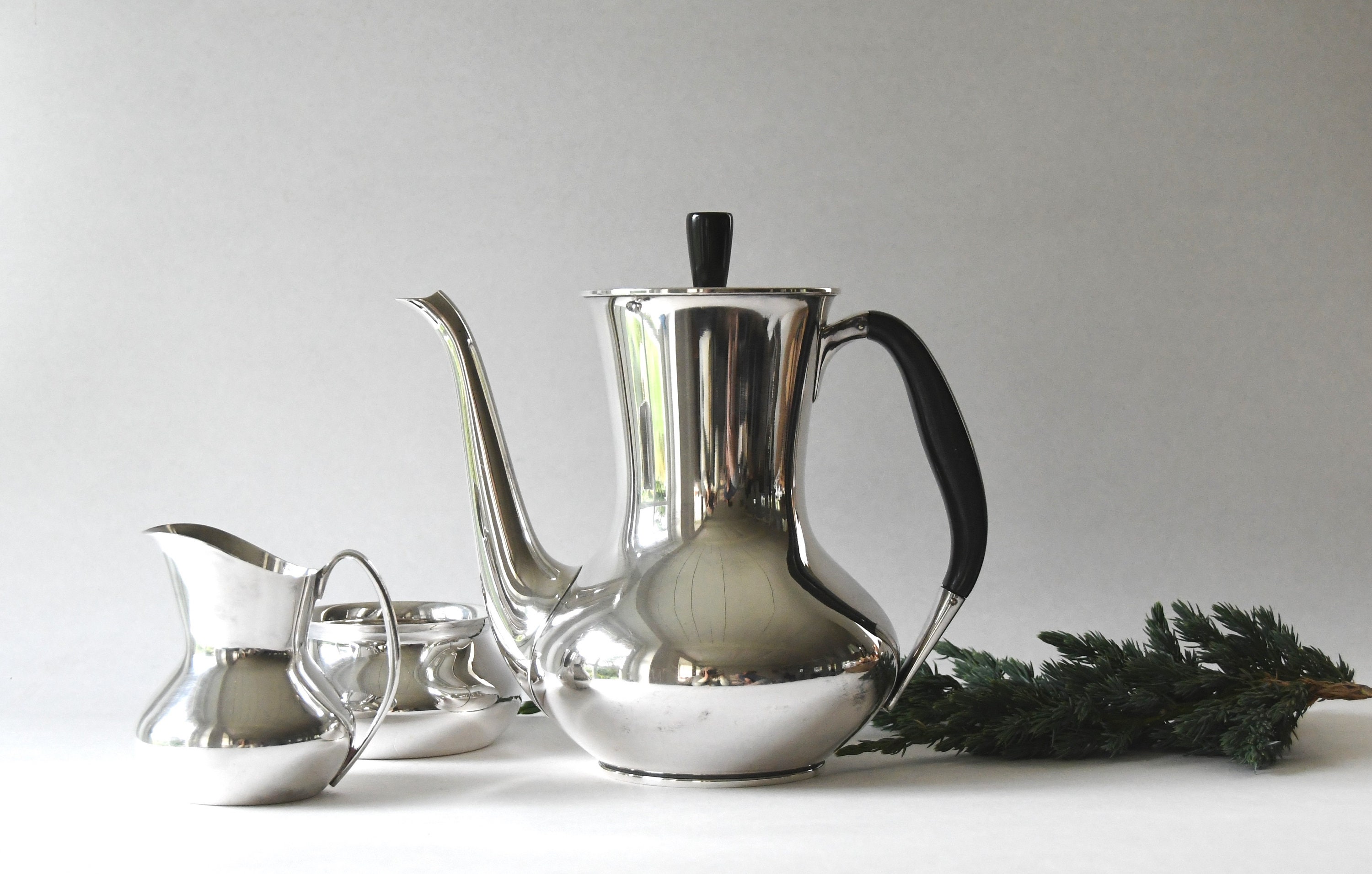 Danish Silver Coffee Service, Hans Bunde for Carl Cohr Denmark