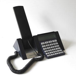 Beocom 2500. Schnurgebundenes analoges schwarz modernistisches Telefon. BANG & OLUFSEN. Danish Modern Office Decor. Vintage Geschenk für Ihn