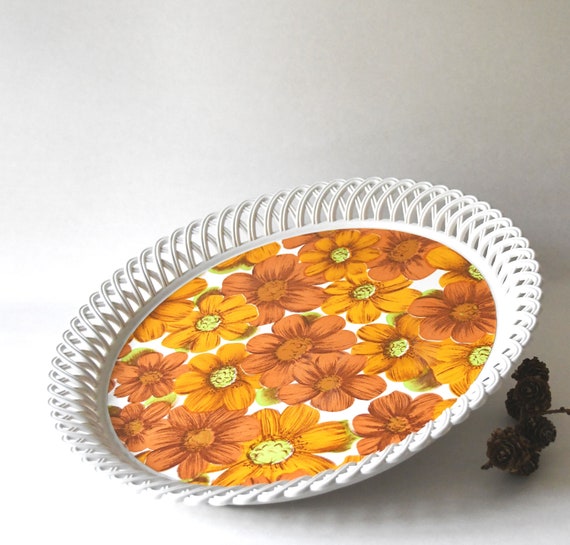 Original Dialene Better Maid Serving Tray, Flower Power Vintage