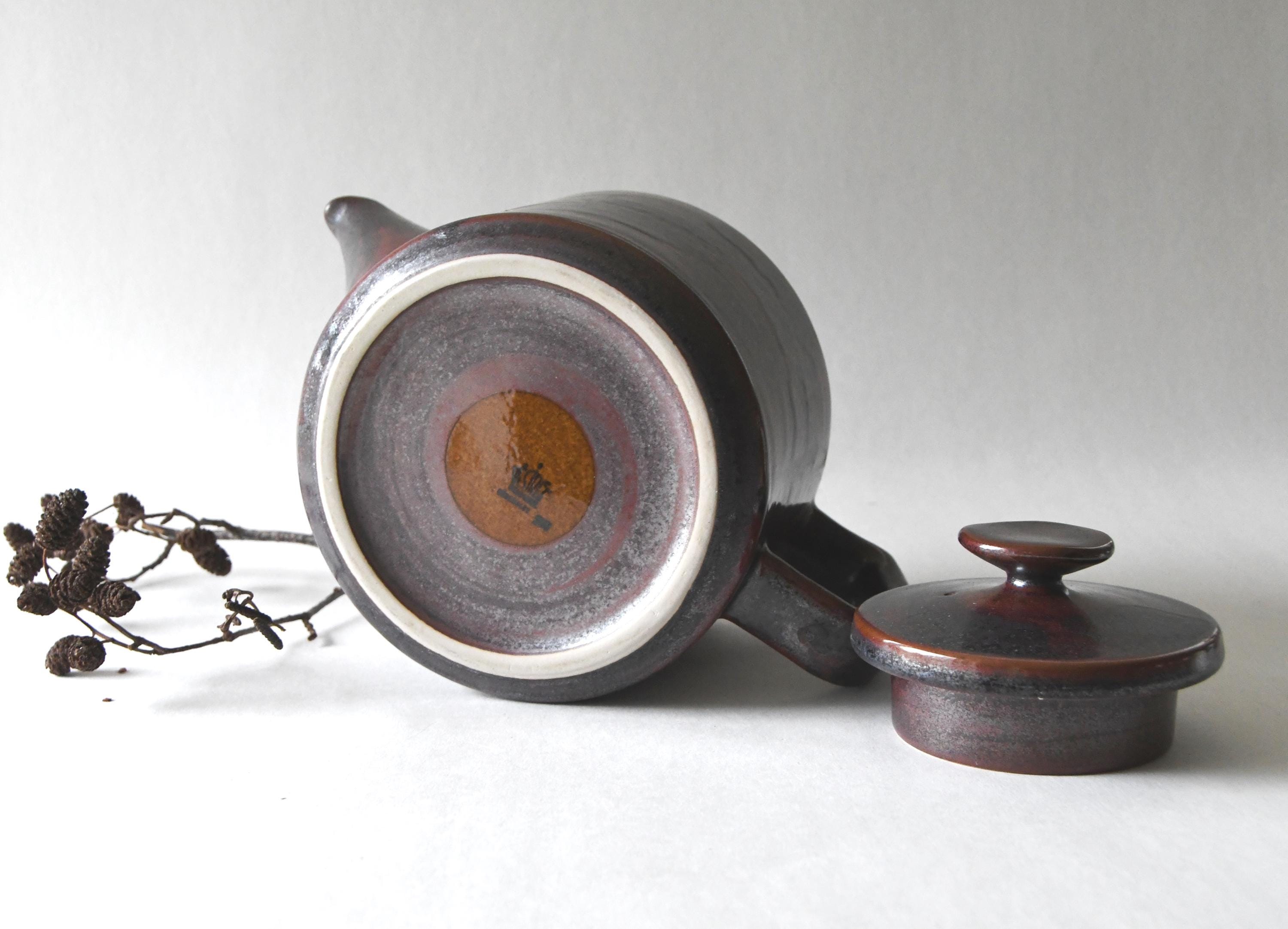 Danish Stoneware Teapot. THULE by Desiree. Mid Century Modern Tea