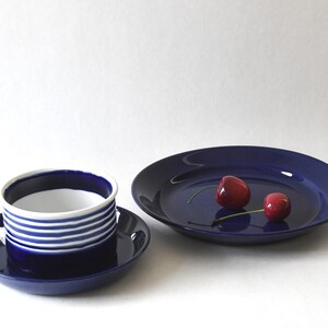 Gustavsberg Tea Trio. Kobolt by Karin Björquist. Scandinavian Mid century modern. Collectible. image 5