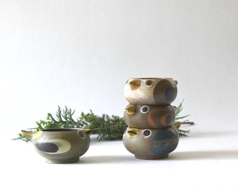 Dybdahl Denmark Birds. Miniature Bowl/ Egg Cup / Salt Cellar. Highly Collectible! MCM