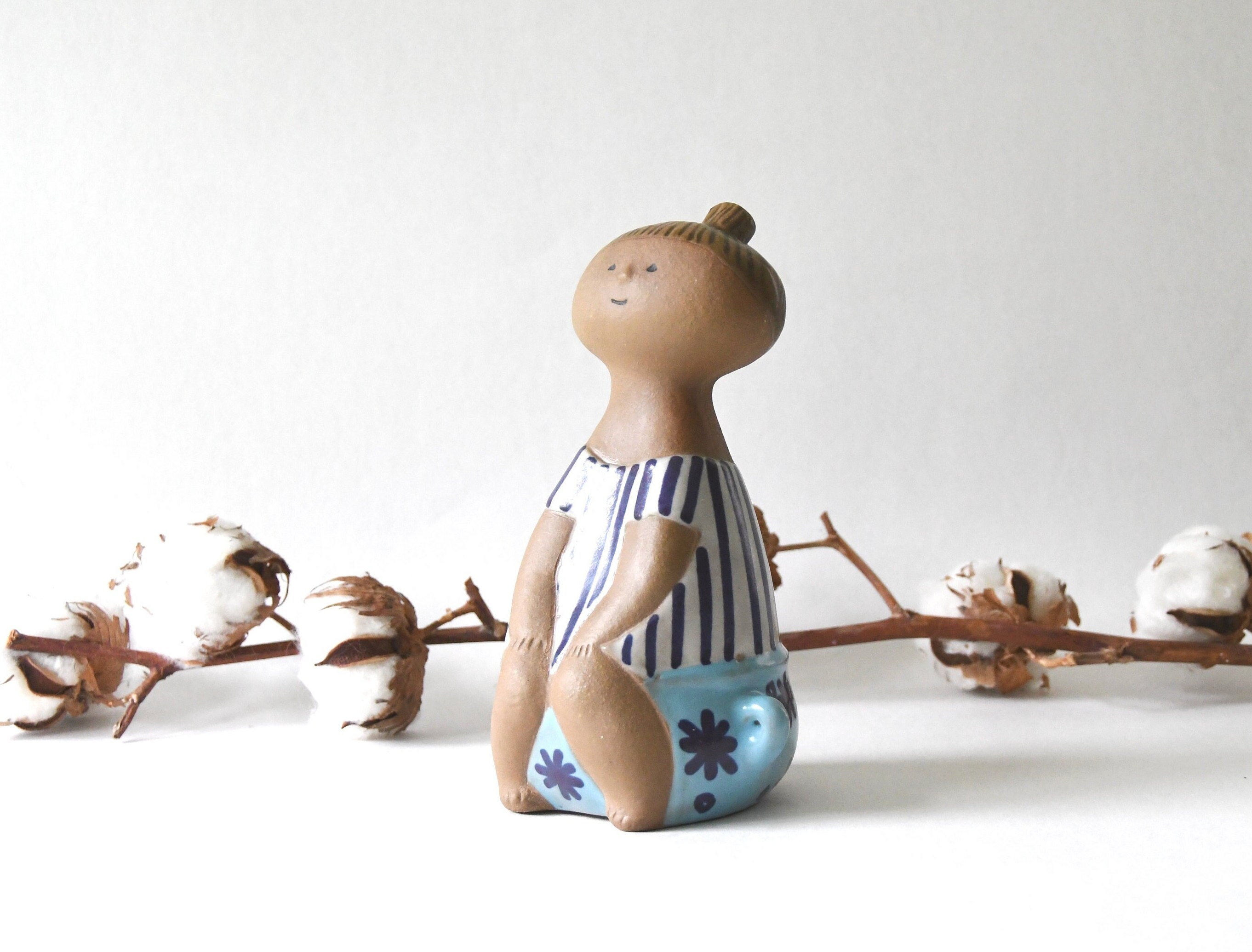 置物 Lisa Larson / Ihockeyspelare, Malvakt Lisa Larson Hockey Players | Pottery from Gustavsberg