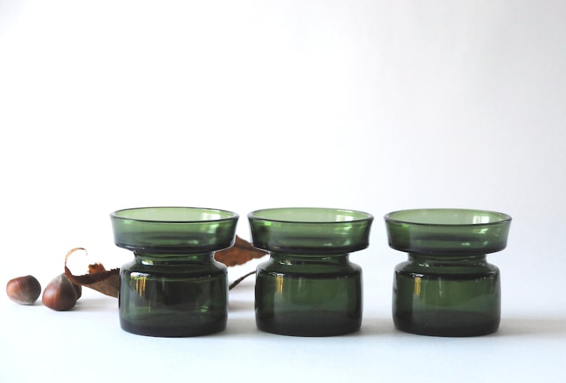Quistgaard Green Glass Candleholder / Plant Pot - Thumbnail 4